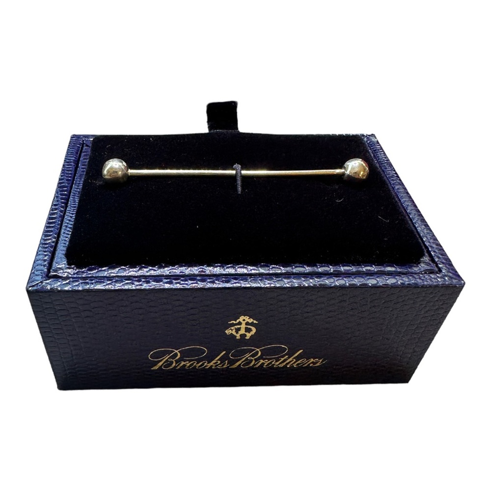BROOKS BROTHERS GOLDTONE COLLAR BAR (NIB)